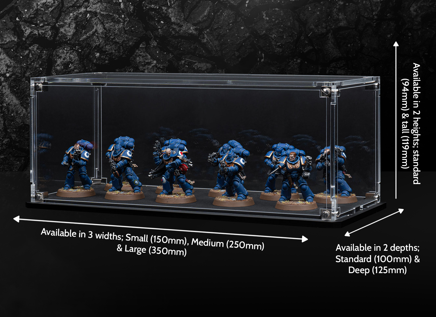 Squad case sizes