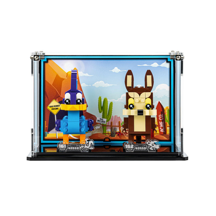 Display Case for LEGO® Brickheadz Road Runner & Wile. E. Coyote (40559)