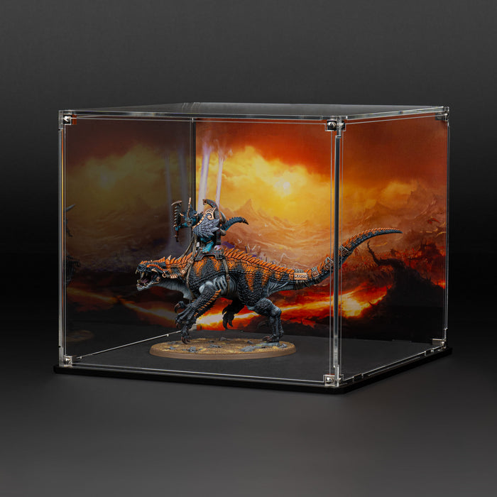 Oversized Miniature Display Case for Warhammer® with Eternal Conflict Background